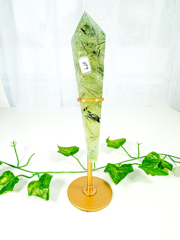 Prehnite Wand on Stand (62P)