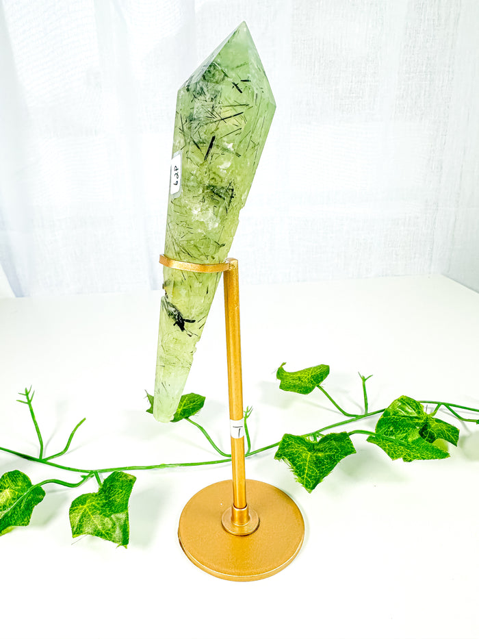 Prehnite Wand on Stand (62P)