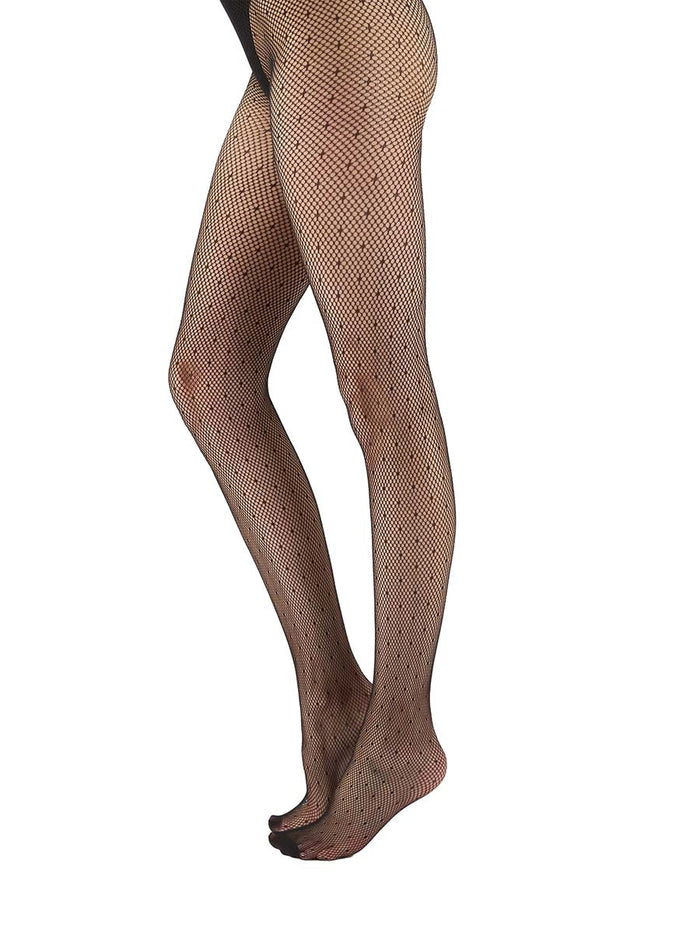Pretty Polly Spot Net Tights Black - PNAXC2