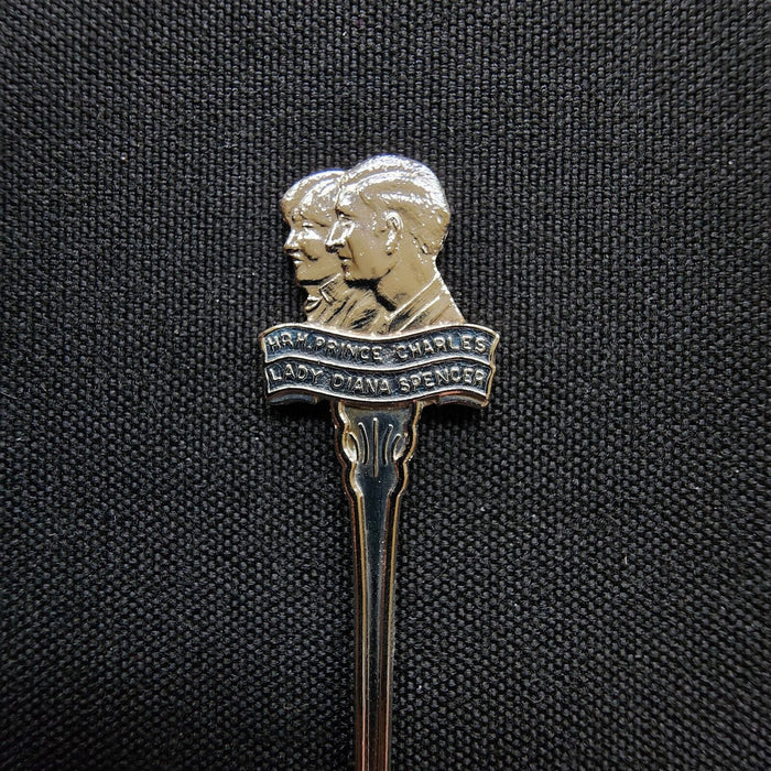 Prince Charles Lady Diana Spencer Wedding Collectible Travel Souvenir Spoon Vtg