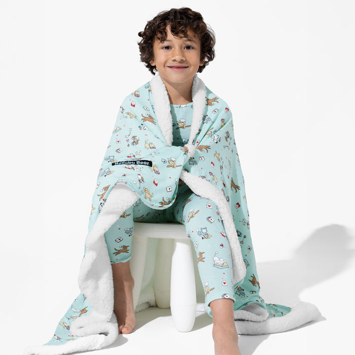 Puppy Love Bamboo Sherpa Blanket