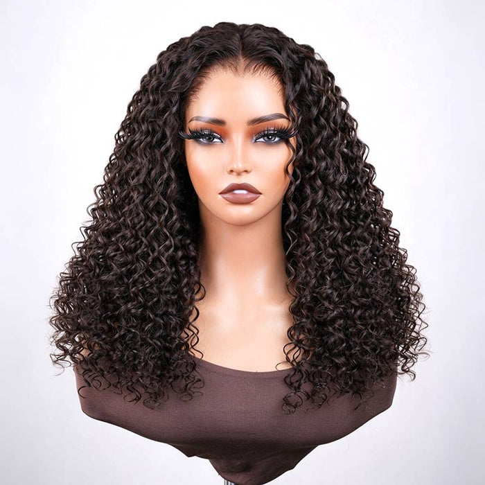 QVR Seamless M-Hairline Upgraded Water Wave Glueless Lace Front Human Hair Wig