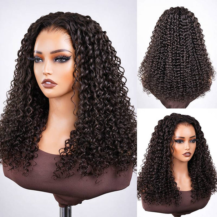 QVR Seamless M-Hairline Upgraded Water Wave Glueless Lace Front Human Hair Wig