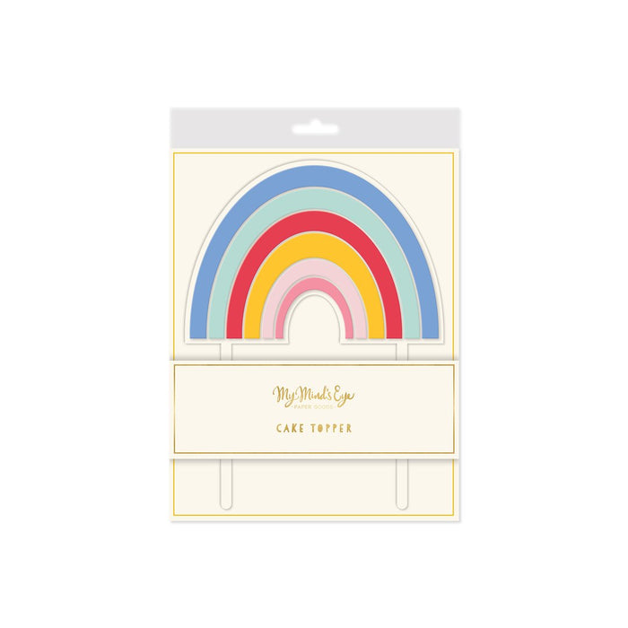 Rainbow Acrylic Cake Topper