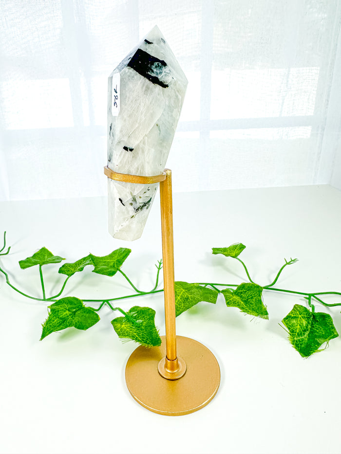 Rainbow Moonstone Wand on Stand (38R)