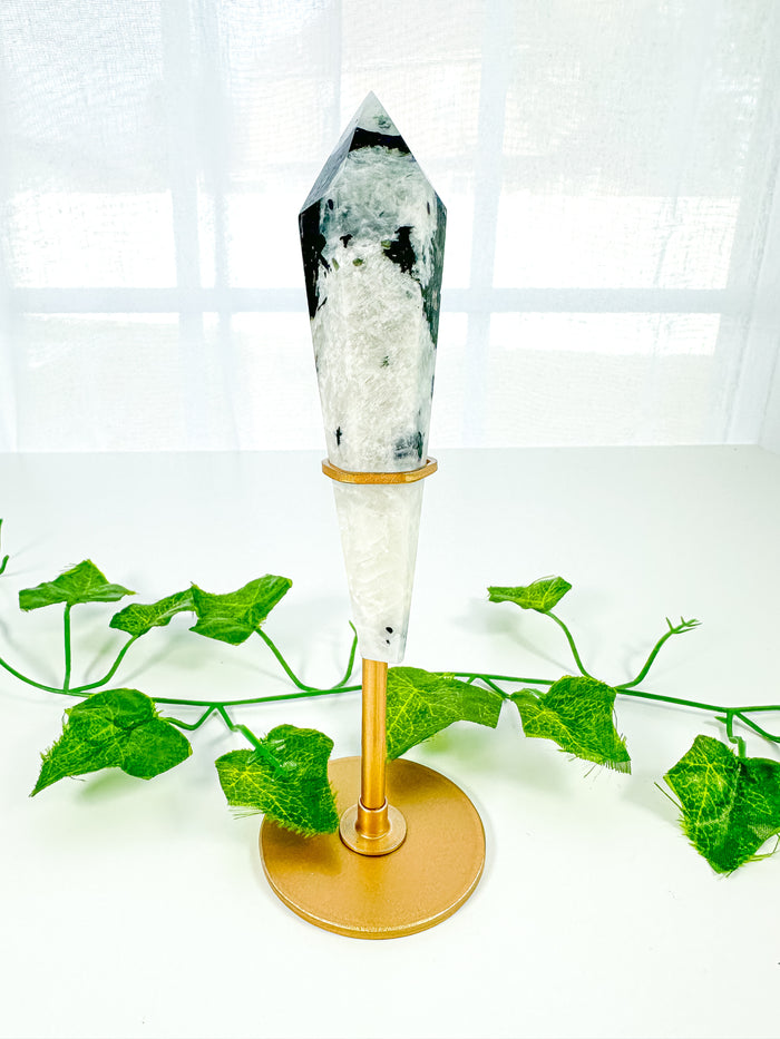 Rainbow Moonstone Wand on Stand (48R)