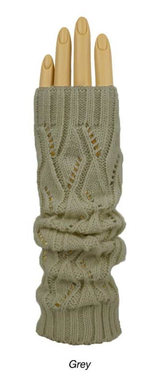 Rampage Fingerless Pointelle Knit Armwarmer One Size - GLR-1007L