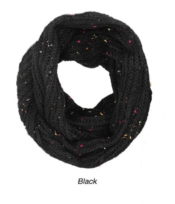 Rampage Flecked Yarn Infinity Scarf One Size - SCR-1006L