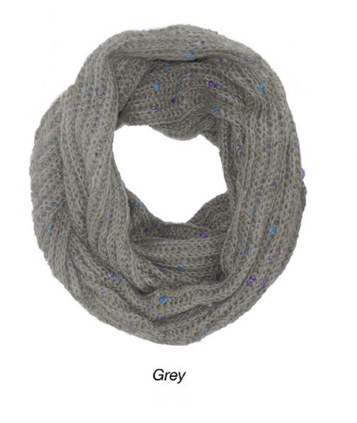 Rampage Flecked Yarn Infinity Scarf One Size - SCR-1006L