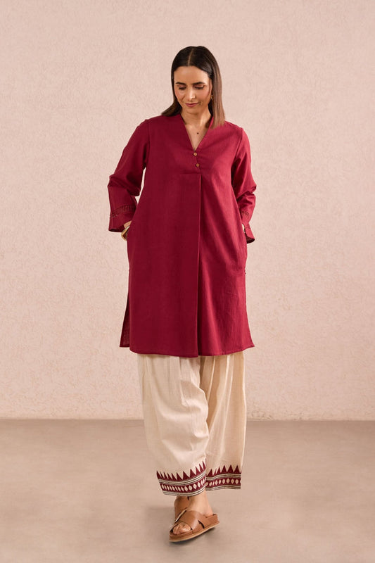 Raspberry & Ivory Co-ord Set - Tara-C-Tara