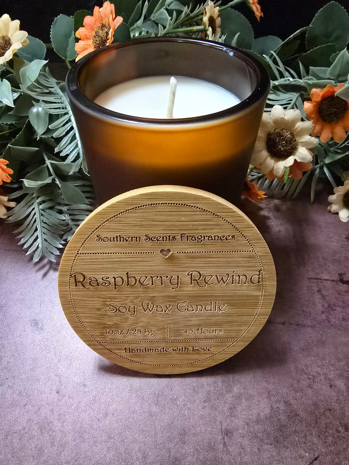 Raspberry Rewind - Soy Wax Candle - Hand Poured - 10oz