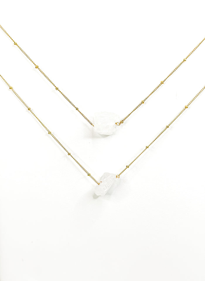 Raw Clear Quartz Necklace