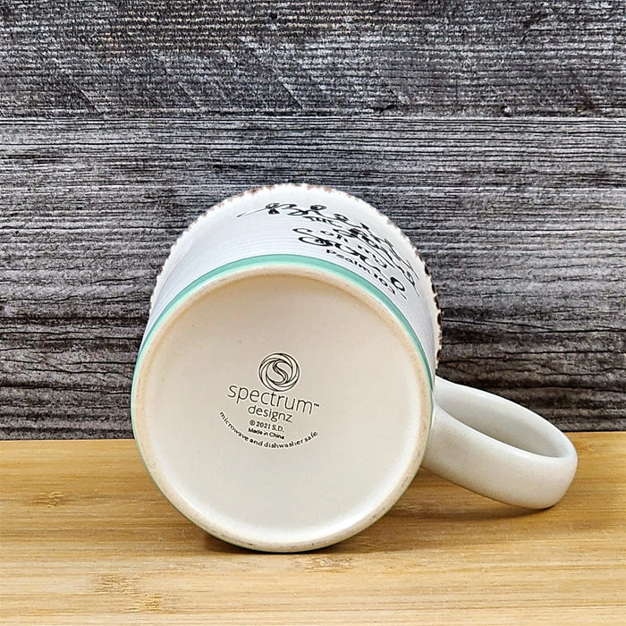 Religious Coffee Mug Psalm 103 Inspirational Saying Tea Cup Ceramic Blue Sky