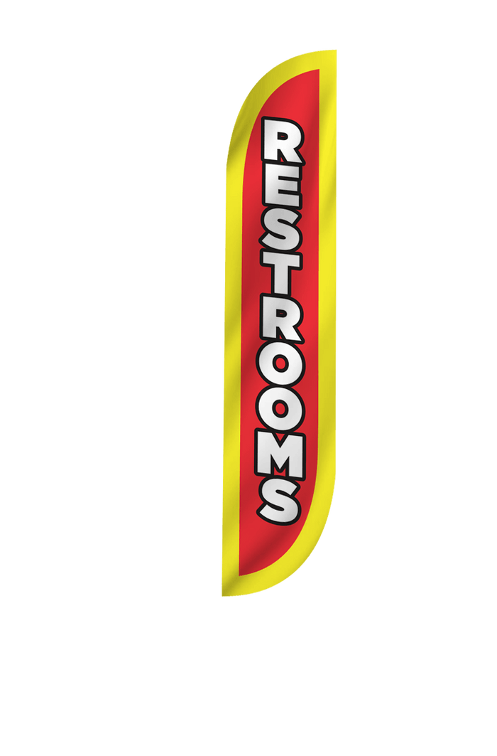 Restrooms Feather Flag
