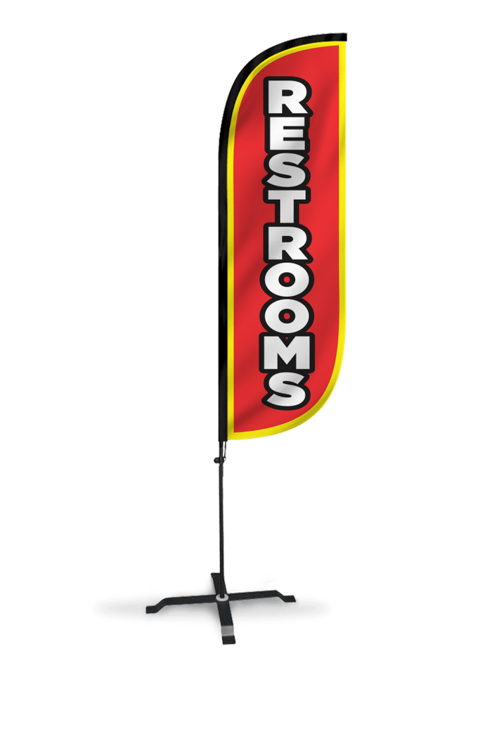 Restrooms Feather Flag 10M5000082
