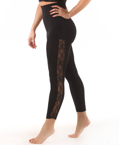 Rhonda Shear Ahh Ohh La La Seamless High Waist Shaping Legging with Lace - R1392