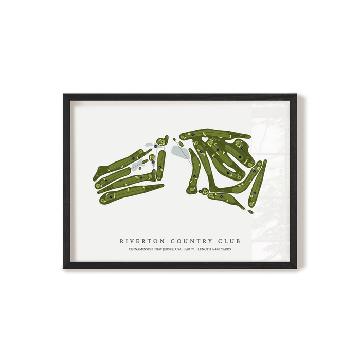 Riverton Country Club | Golf Course Map | Black Frame