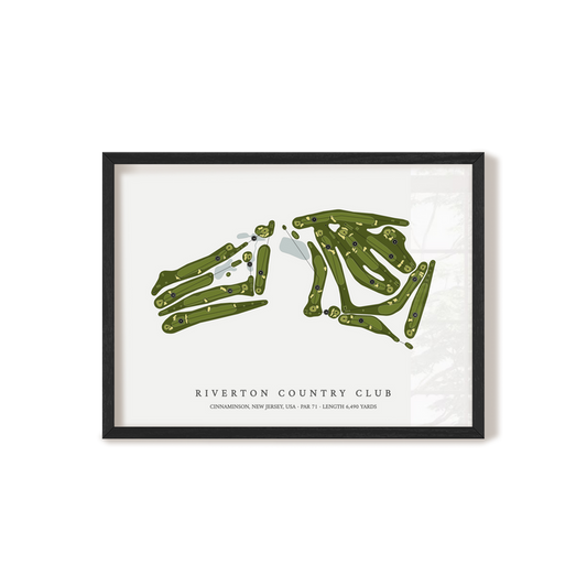Riverton Country Club | Golf Course Map | Black Frame