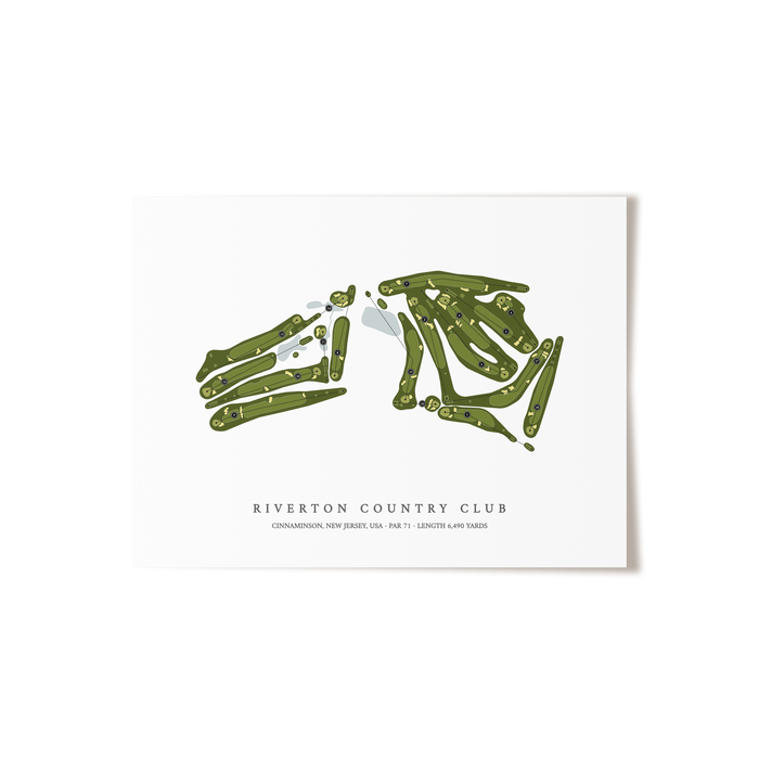 Riverton Country Club | Golf Course Map | Unframed