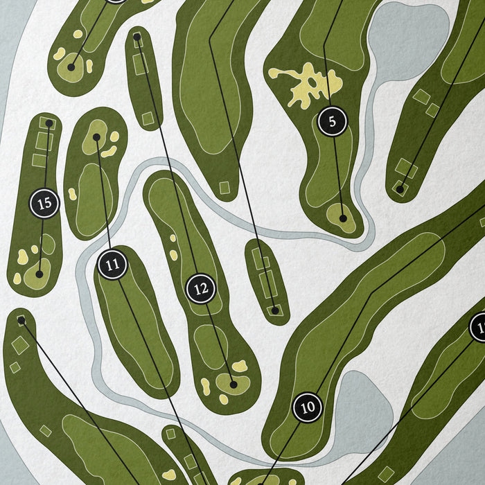 RiverWinds Golf & Tennis Club | Golf Course Map | Close Up