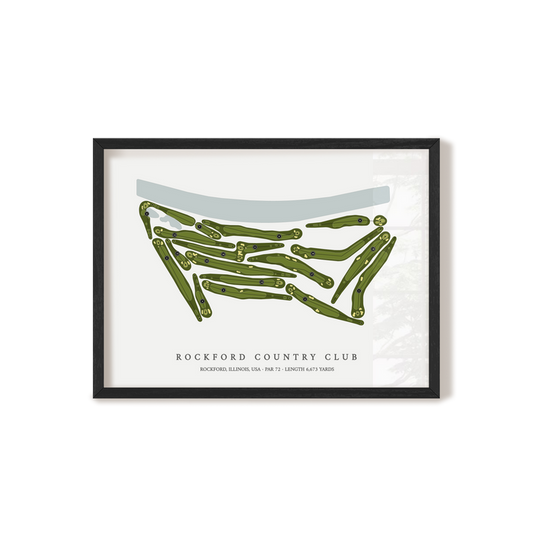 Rockford Country Club | Golf Course Map | Black Frame
