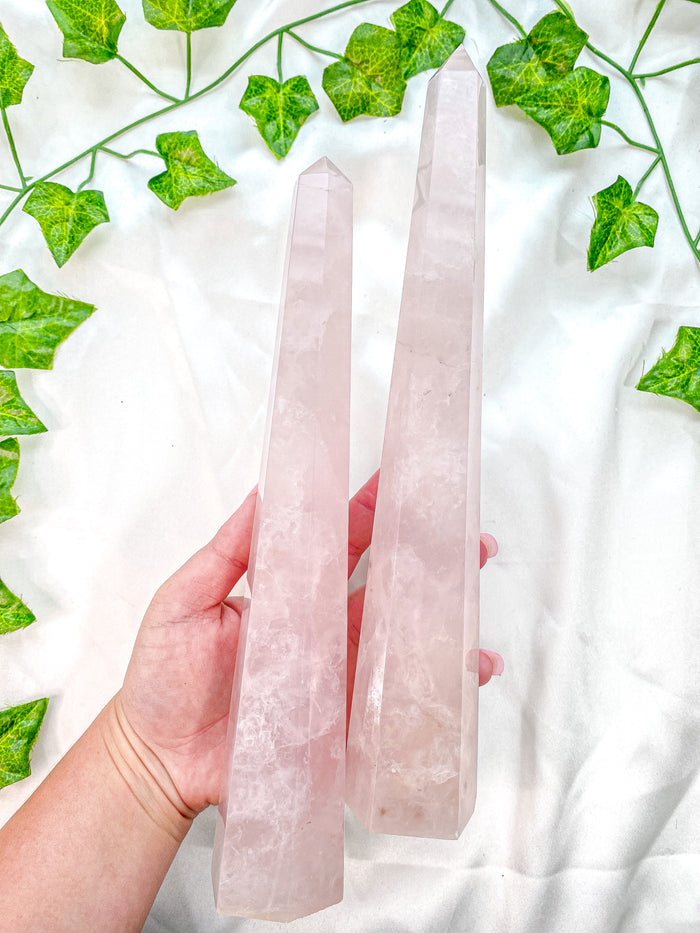Rose Quartz Obelisk Statement Tower #2
