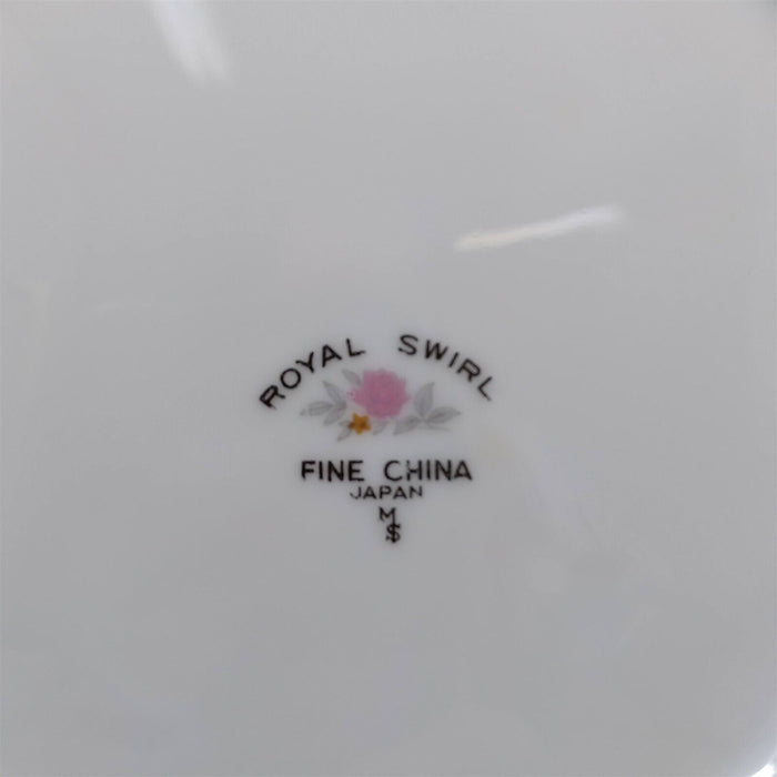 Royal Swirl Fruit Dessert Sauce Bowl Set of 2 by Fine China of Japan Pink Rose