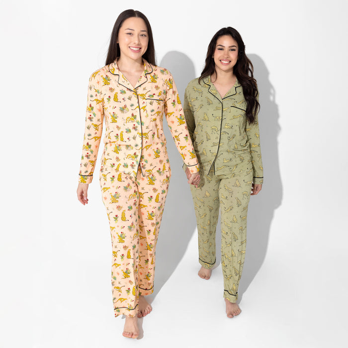 Sage & Spots Leopard Bamboo Women's Pajama Set