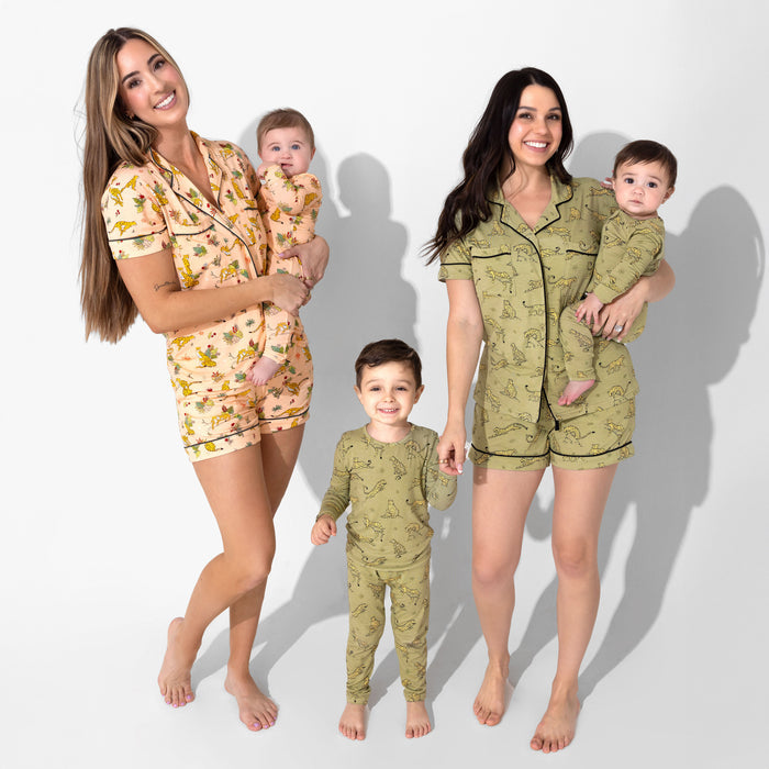 Sage & Spots Leopard Bamboo Women's Pajama Short Set