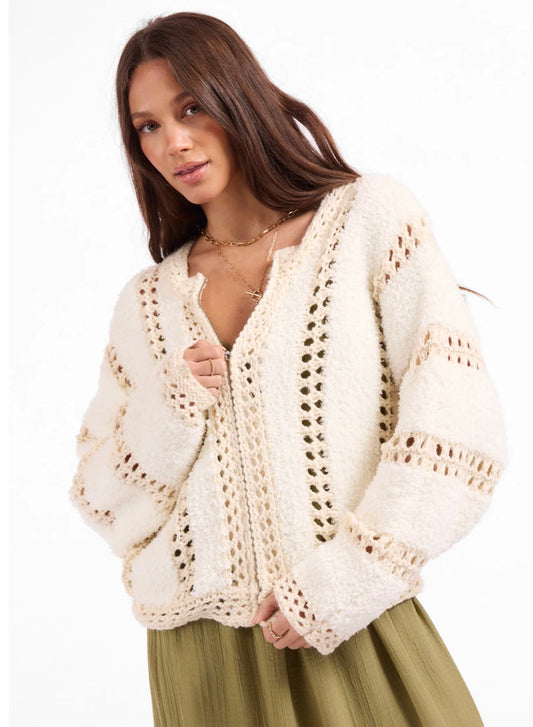 SAGE THE LABEL FLUFFY CLOUDS
ZIP SWEATER