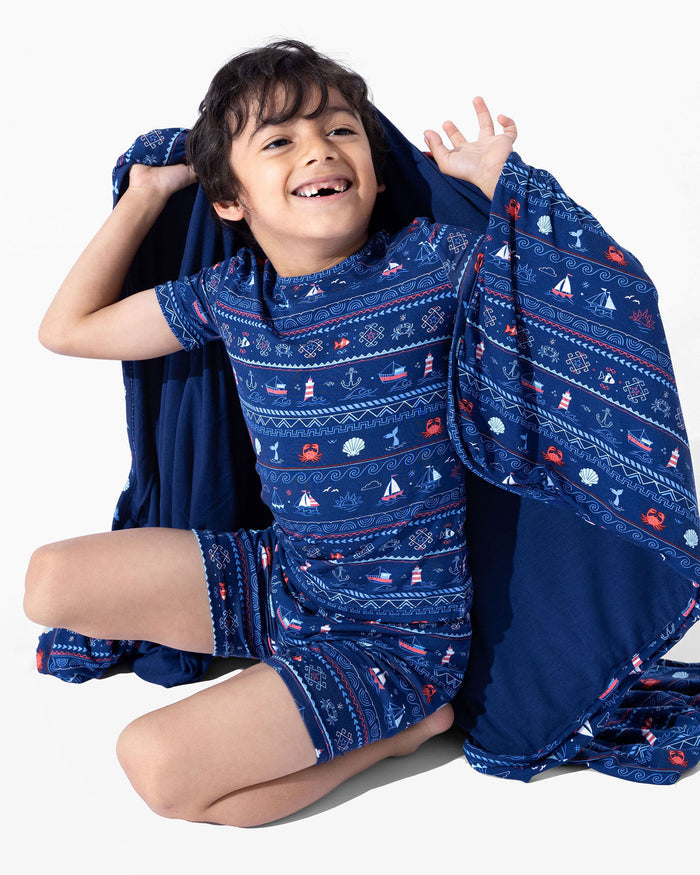 Sail Away Fair Isle Bamboo Blanket
