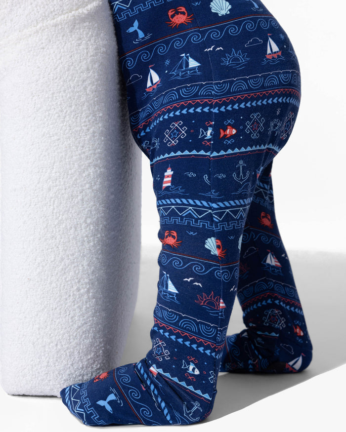 Sail Away Fair Isle Bamboo Convertible Footie
