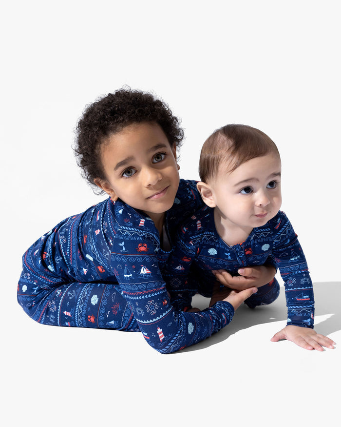 Sail Away Fair Isle Bamboo Convertible Footie