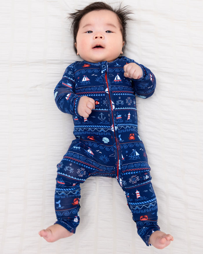Sail Away Fair Isle Bamboo Convertible Footie