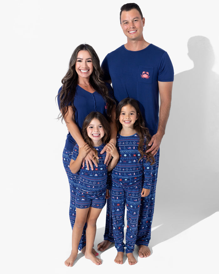 Sail Away Fair Isle Bamboo Kids Pajamas