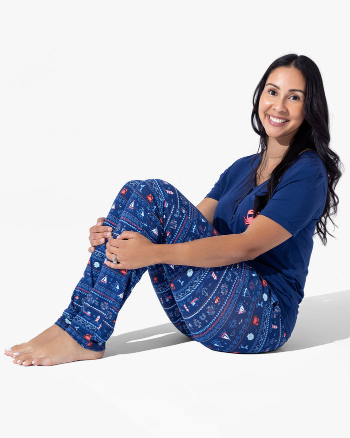 Sail Away Fair Isle Bamboo Women's Pajama Set