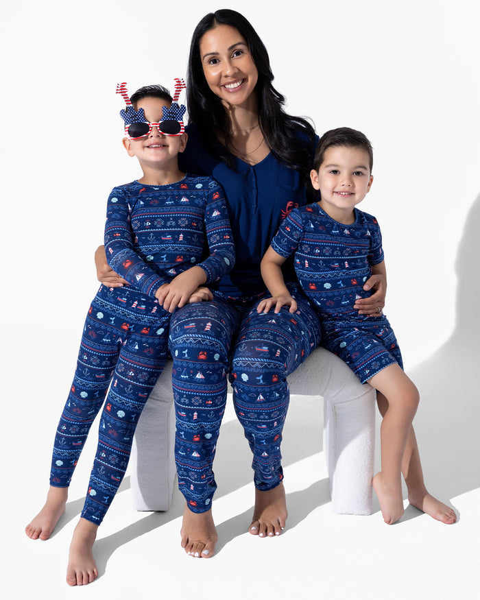 Sail Away Fair Isle Bamboo Women's Pajama Set
