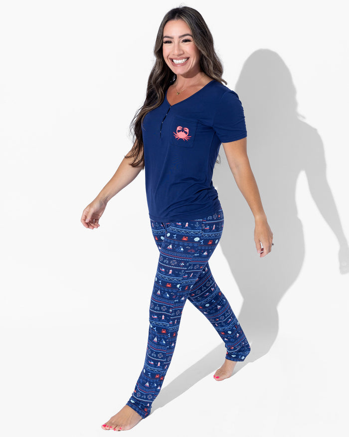Sail Away Fair Isle Bamboo Women's Pajama Set