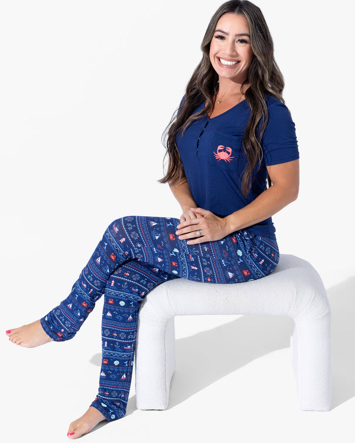 Sail Away Fair Isle Bamboo Women's Pajama Set