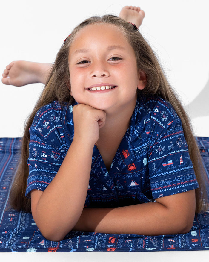 Sail Away Fair Isle Bamboo Women's Pajama Shorts Set