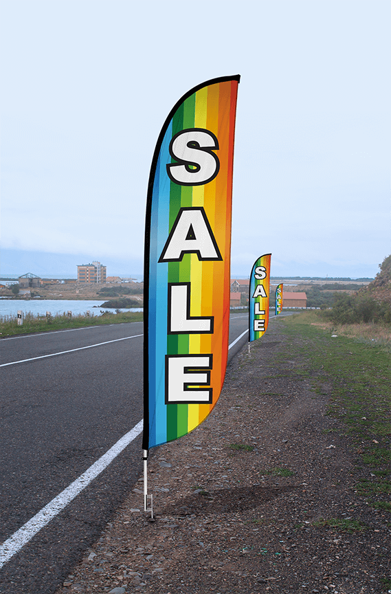 Sale Feather Flag Rainbow