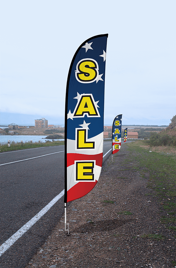 Sale Feather Flag Red White Blue