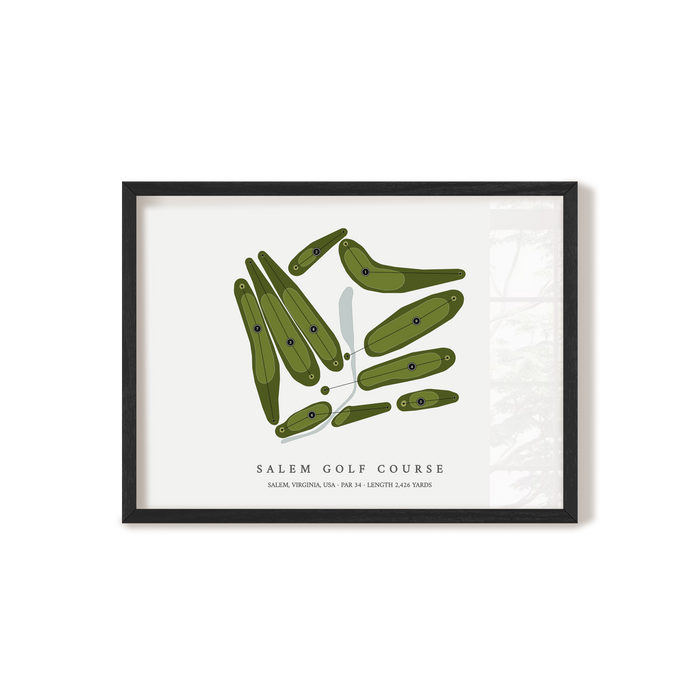 Salem Golf Course | Golf Course Map | Black Frame