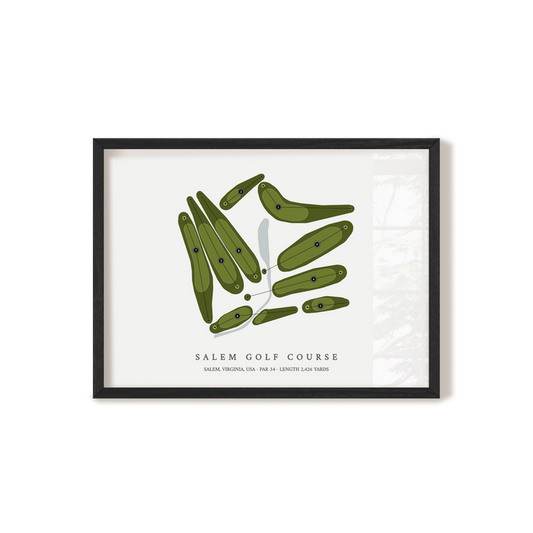 Salem Golf Course | Golf Course Map | Black Frame