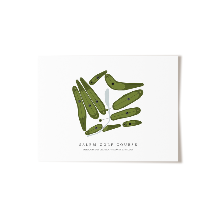 Salem Golf Course | Golf Course Map | Unframed