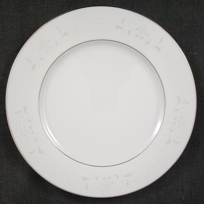 Sango Florence Dinner Plate 10 5/8" Set of 2 Gray Scrolls Japan 3646 Dishware