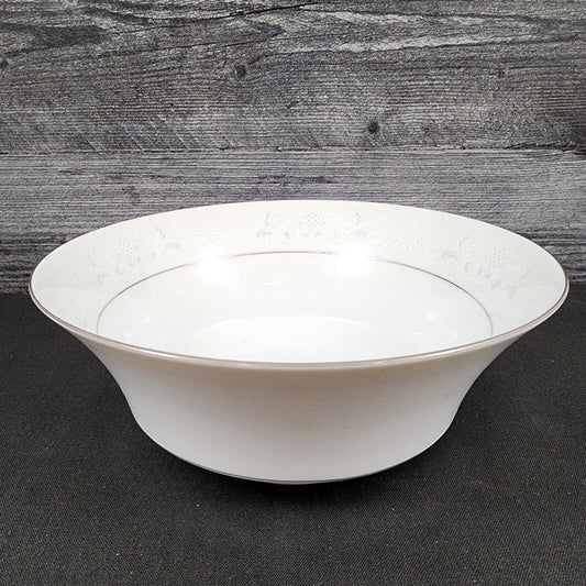 Sango Florence Vegetable Round 9" Bowl Serving Gray Scrolls Japan 3646 Dishware