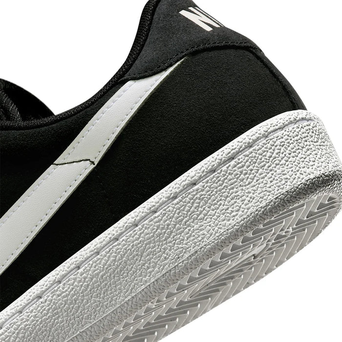 Nike SB Zoom Tennis Classic Black White skate shoe upper and outsole detail
