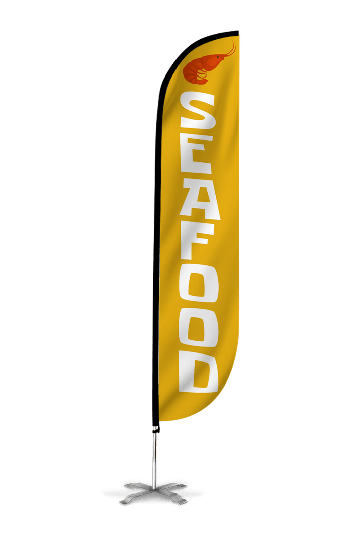 Seafood Feather Flag Orange