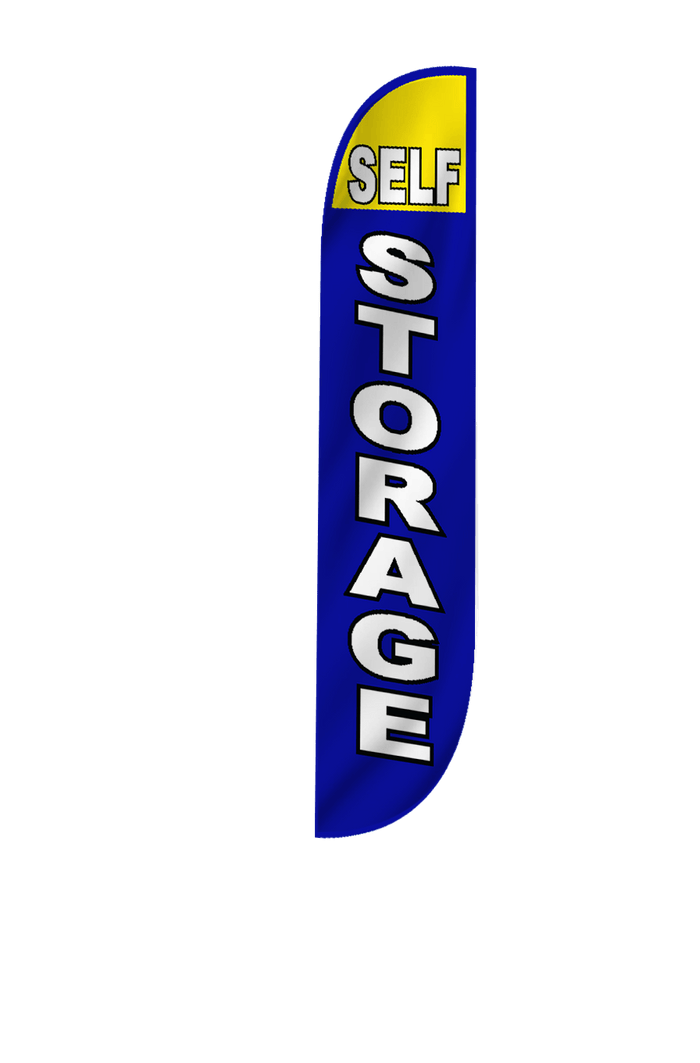 Self Storage Feather Flag Blue